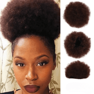 Hair Buns Afro Puff Ponytail Hair Afro Barbie Shop Dark Brown