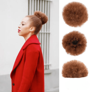 Hair Buns Afro Puff Ponytail Hair Afro Barbie Shop Warm Brown