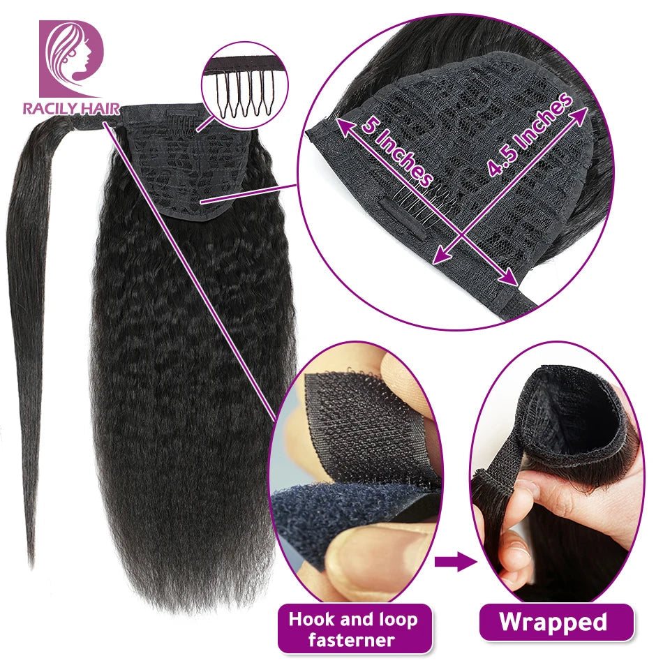 Hair Kinky Sraight Ponytail Human Hair Afro Barbie Shop