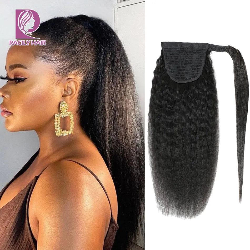 Hair Kinky Sraight Ponytail Human Hair Afro Barbie Shop