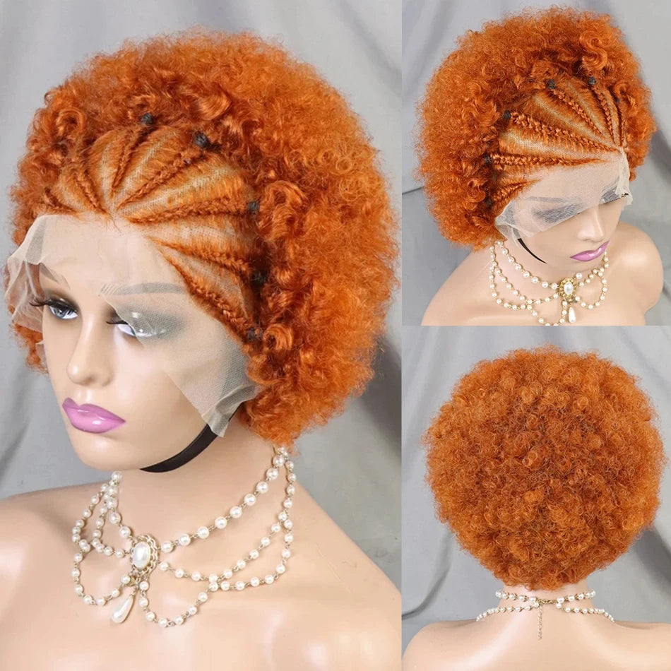 Frontal Afro Curly Wig Brazilian Afro Barbie