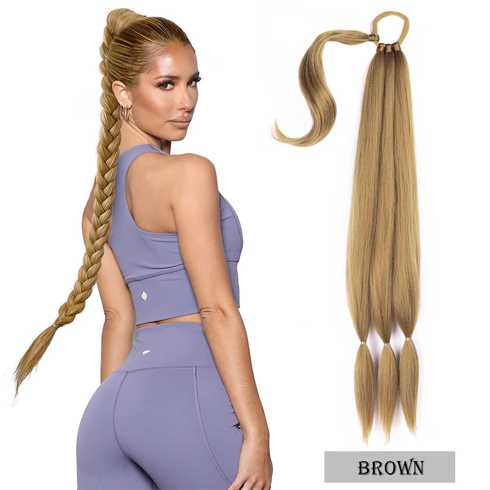View details for Braided Ponytail Extension Synthetic Long Ponytail Braided Ponytail Extension Synthetic Long Ponytail