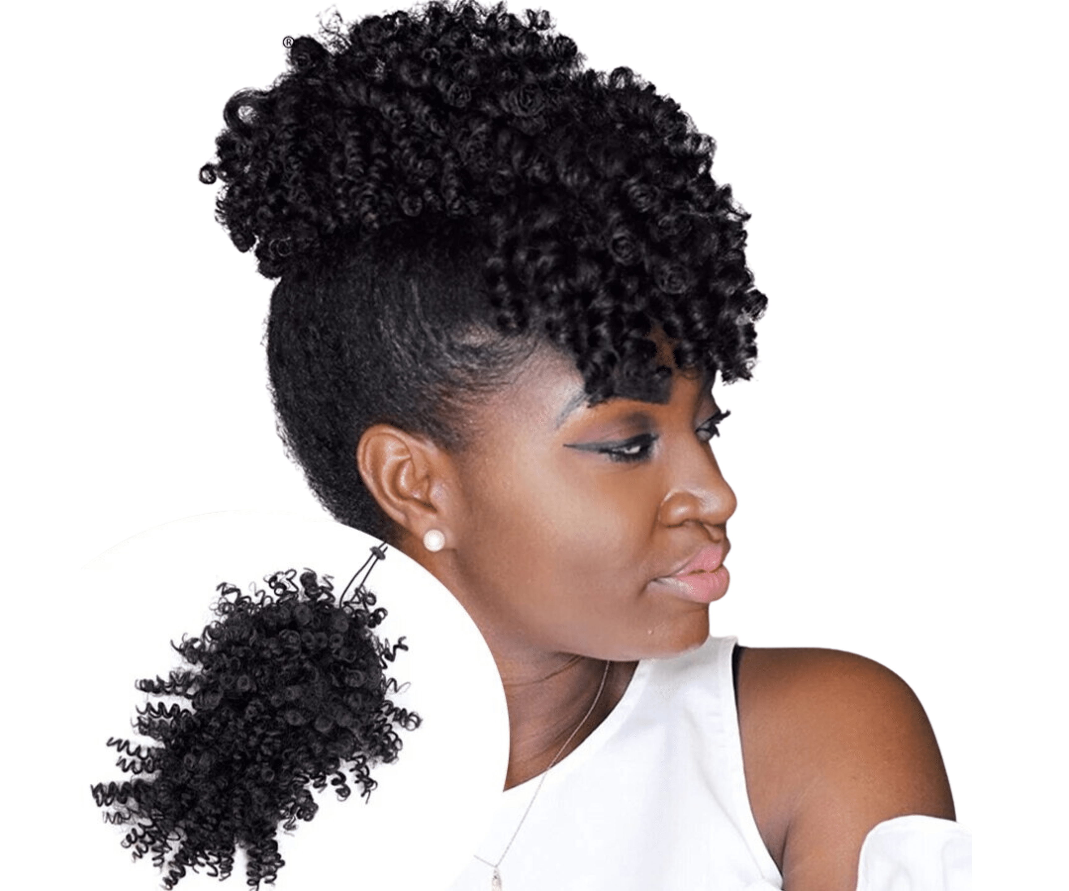 Synthetic Curly Bangs Kinky Curly Hair Afro Wig Afro Barbie Shop