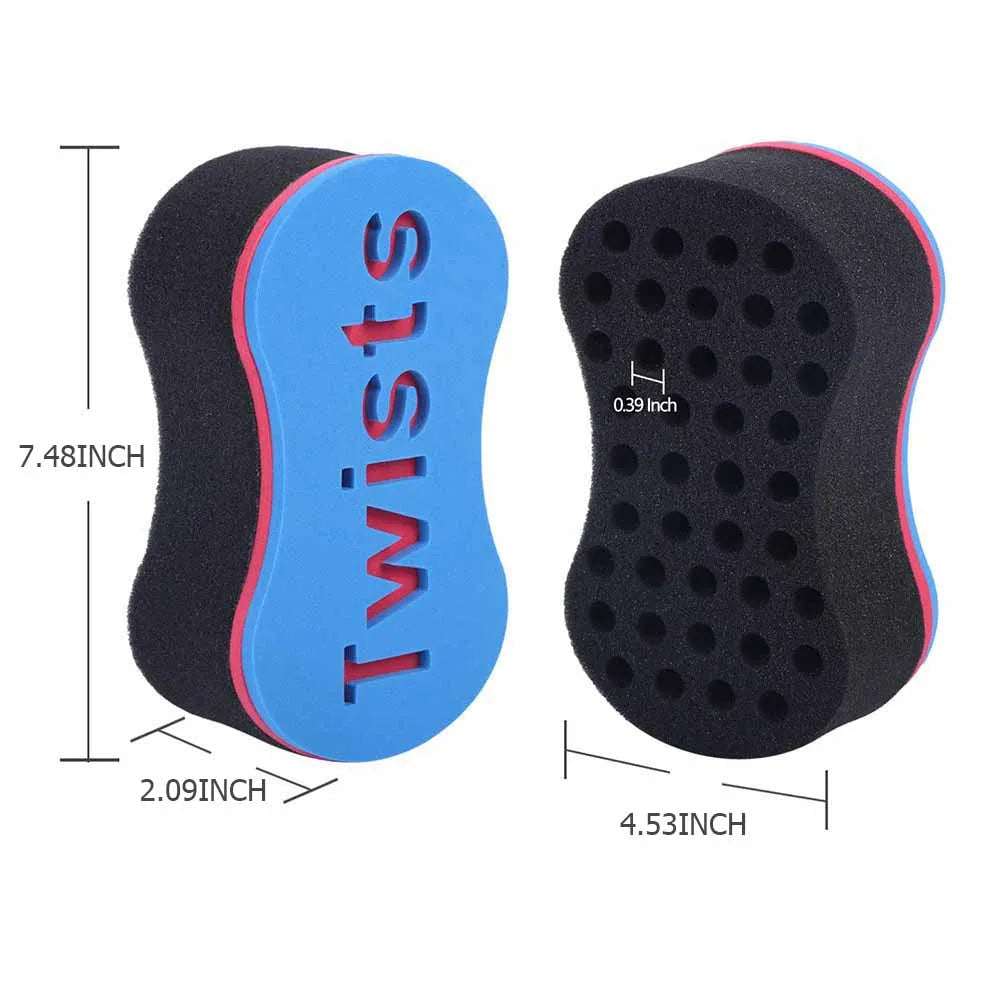 Hair Sponge Brush Magic Barber Twist Curl Sponge Dreads Locking Afro Coil Comb Tornado Care Tool(4PCS) Afro Barbie