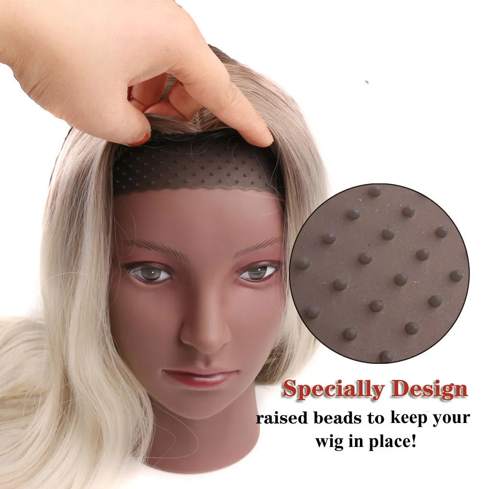 Non Slip Silicone Wig Grip Headband Transparent Black Brown Wig Band to Hold Wig Anti-Slip Wig Accessories For Daily Use Wig Grip Afro Barbie Shop