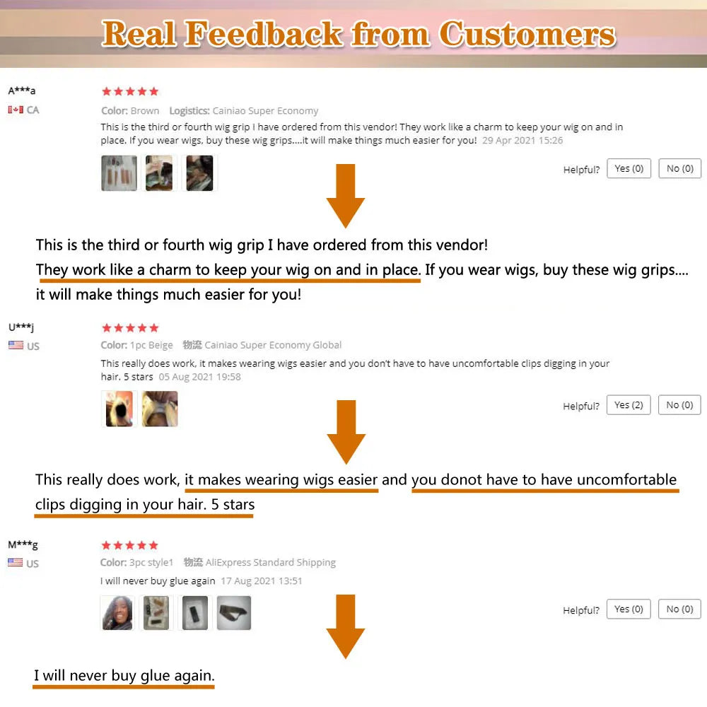 Non Slip Silicone Wig Grip Headband Transparent Black Brown Wig Band to Hold Wig Anti-Slip Wig Accessories For Daily Use Wig Grip Afro Barbie Shop