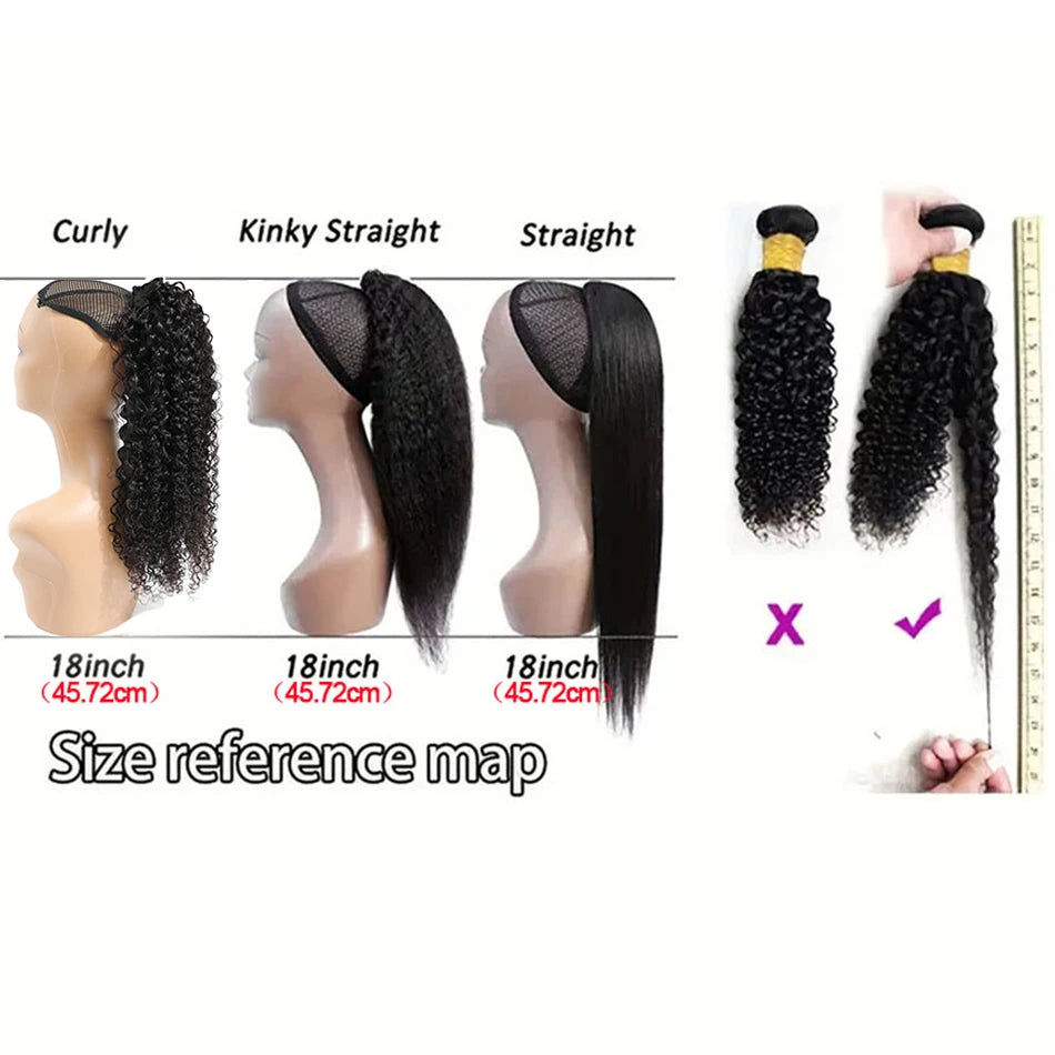 Hair Kinky Sraight Ponytail Human Hair Afro Barbie Shop
