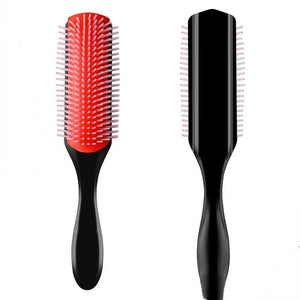 9-Rows Detangling Hair Brush Brush Afro Barbie