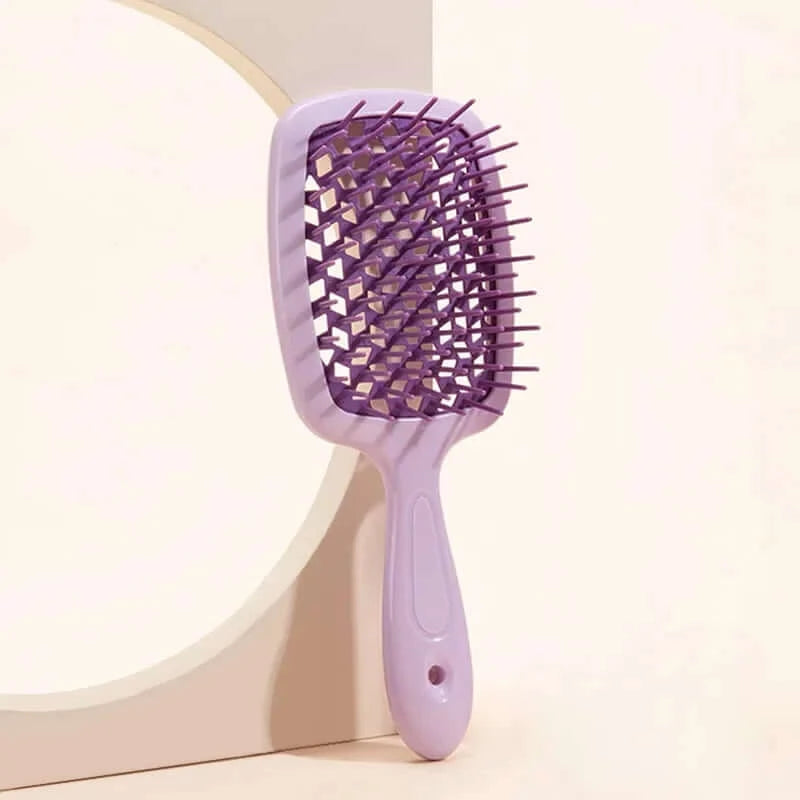 3pcs/set Spa Care Hair Shampoo Brush Natural Wet Curly Hollow Detangling Hair Brush Set Salon Professional Hairdressing Tools Afro Barbie