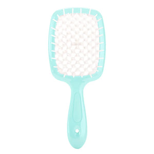 Janeke hair Comb Detangling Hair Brush Large Plate Massage Hollow Combs Out Hair Brushes Anti-Static Barber Salon Hair Styling Brush Afro Barbie