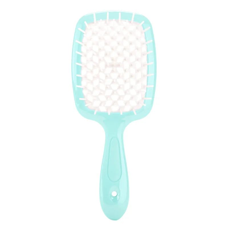 Janeke hair Comb Detangling Hair Brush Large Plate Massage Hollow Combs Out Hair Brushes Anti-Static Barber Salon Hair Styling Brush Afro Barbie