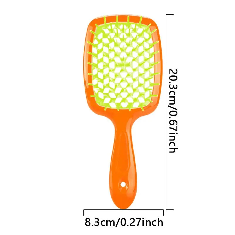 Janeke hair Comb Detangling Hair Brush Large Plate Massage Hollow Combs Out Hair Brushes Anti-Static Barber Salon Hair Styling Brush Afro Barbie