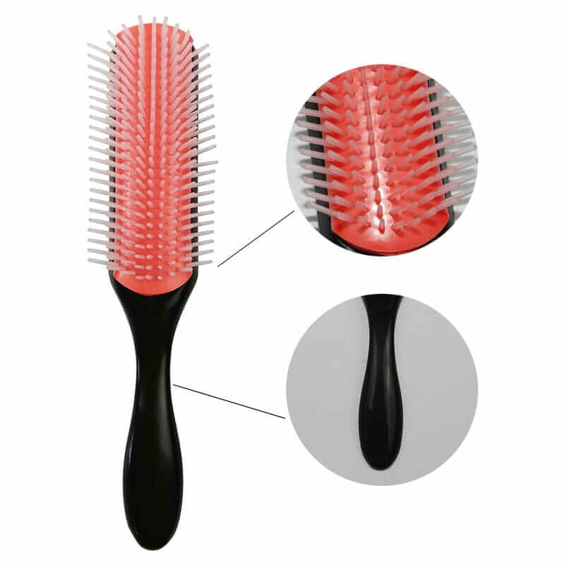 9-Rows Detangling Hair Brush Brush Afro Barbie