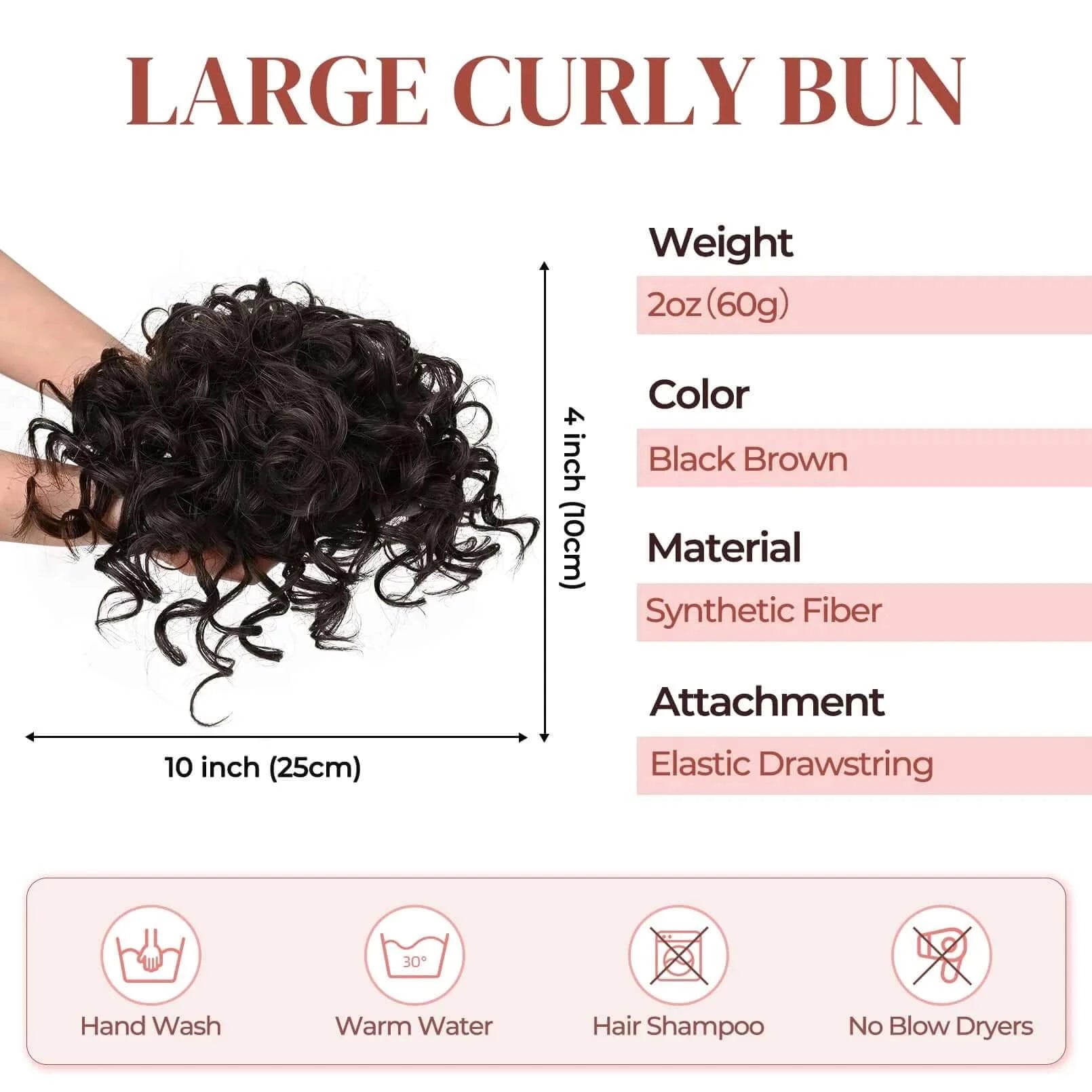 Synthetic Messy Bun Hair Afro Barbie Shop