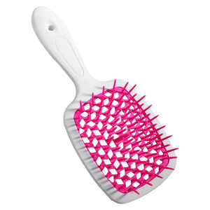 Janeke hair Comb Detangling Hair Brush Large Plate Massage Hollow Combs Out Hair Brushes Anti-Static Barber Salon Hair Styling Brush Afro Barbie