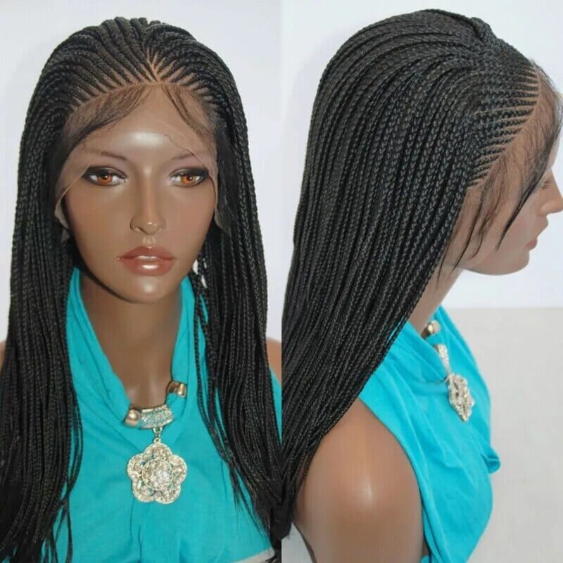 13x4 Deep Lace Braided Wig Synthetic Lace Front Wig Free Part Braid African With Baby Hair Braided Knotless Box Braided Wig Afro Barbie