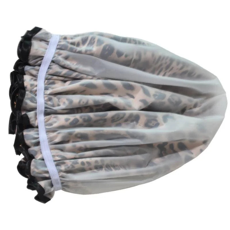 Extra Large Waterproof Shower Cap Double Layer Adjustable Elastic Reusable Bath Caps Protection Hair Bathing Hat for Women Men Afro Barbie