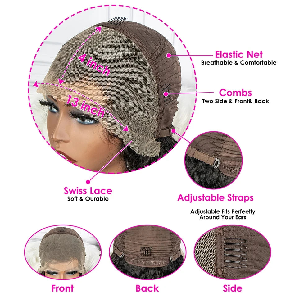 Frontal Afro Curly Wig Brazilian Afro Barbie