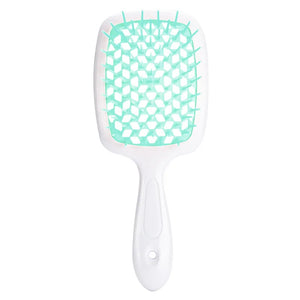 Janeke hair Comb Detangling Hair Brush Large Plate Massage Hollow Combs Out Hair Brushes Anti-Static Barber Salon Hair Styling Brush Afro Barbie