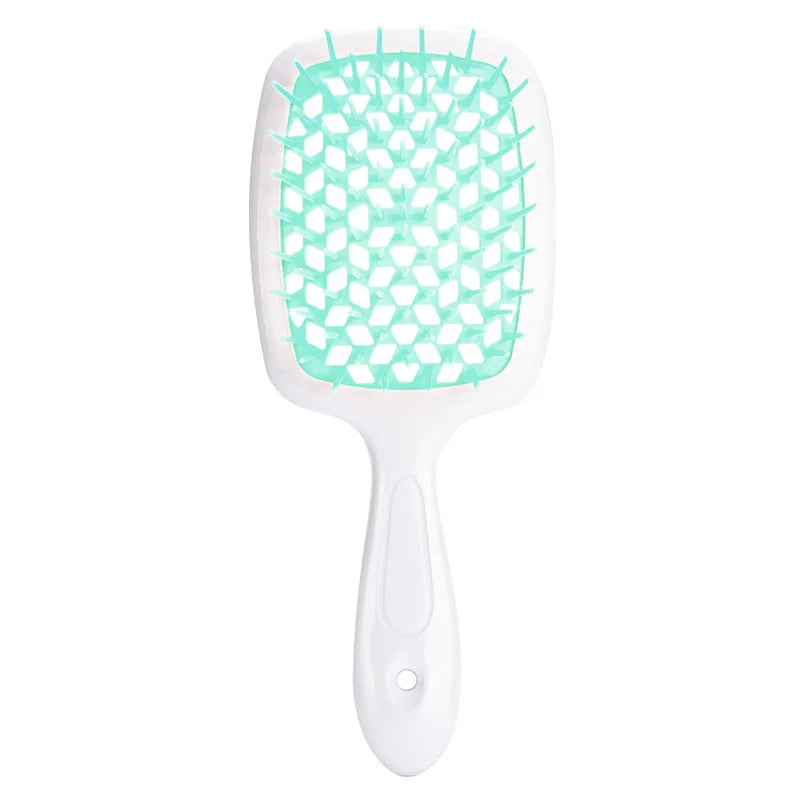 Janeke hair Comb Detangling Hair Brush Large Plate Massage Hollow Combs Out Hair Brushes Anti-Static Barber Salon Hair Styling Brush Afro Barbie