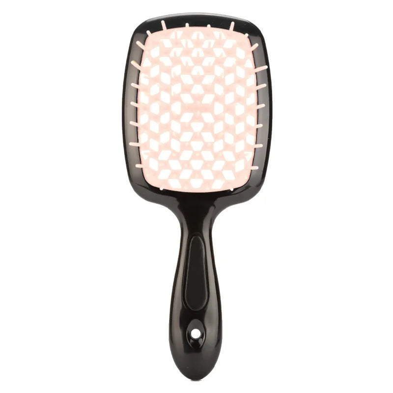 Janeke hair Comb Detangling Hair Brush Large Plate Massage Hollow Combs Out Hair Brushes Anti-Static Barber Salon Hair Styling Brush Afro Barbie