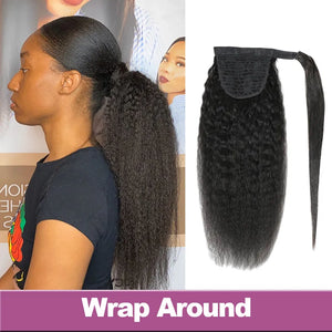 Hair Kinky Sraight Ponytail Human Hair Afro Barbie Shop