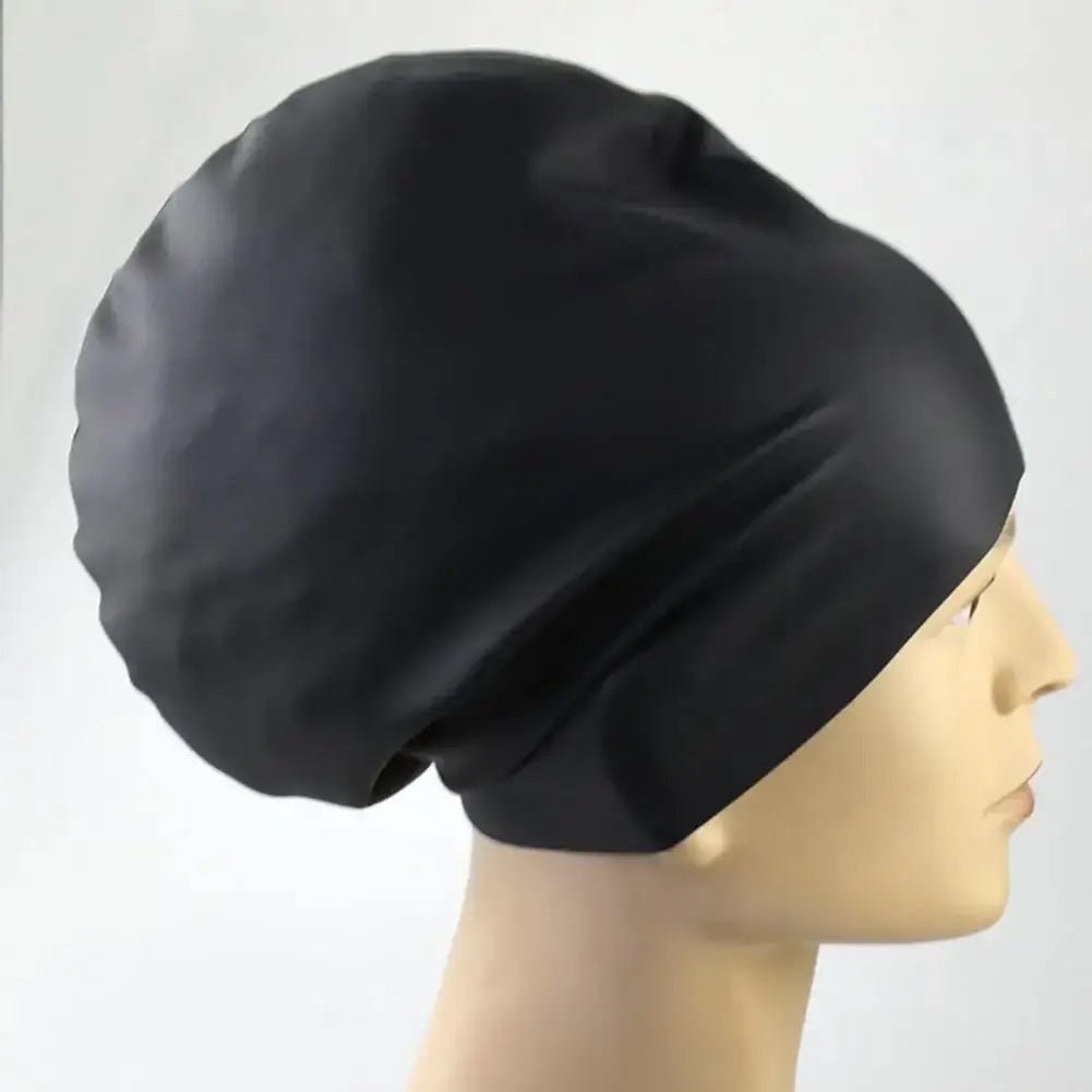 High Elastic Swimming Cap High Elastic Breathable Waterproof Silicone Long Braid Waterproof Swimming Cap For Men And Women Afro Barbie