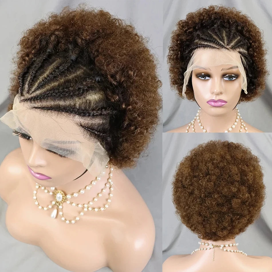 Frontal Afro Curly Wig Brazilian Afro Barbie