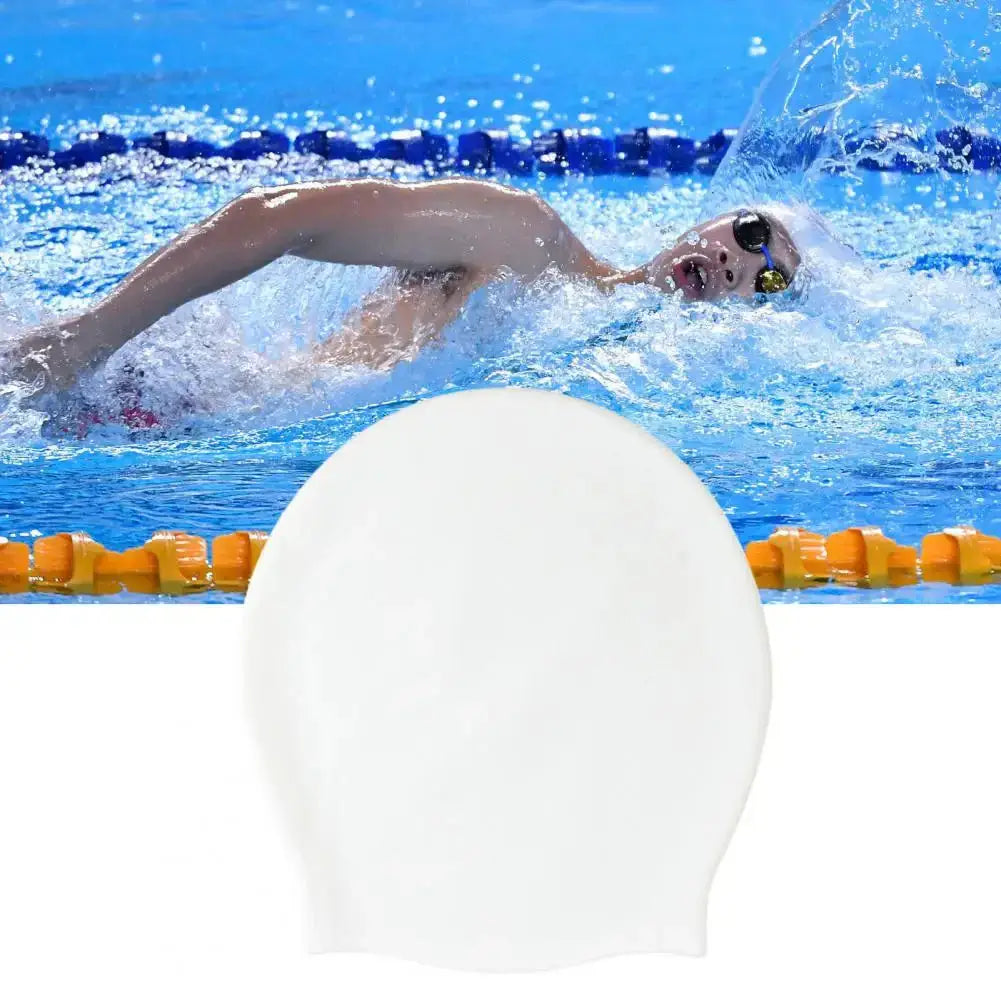 High Elastic Swimming Cap High Elastic Breathable Waterproof Silicone Long Braid Waterproof Swimming Cap For Men And Women Afro Barbie