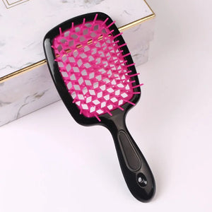 Janeke hair Comb Detangling Hair Brush Large Plate Massage Hollow Combs Out Hair Brushes Anti-Static Barber Salon Hair Styling Brush Afro Barbie