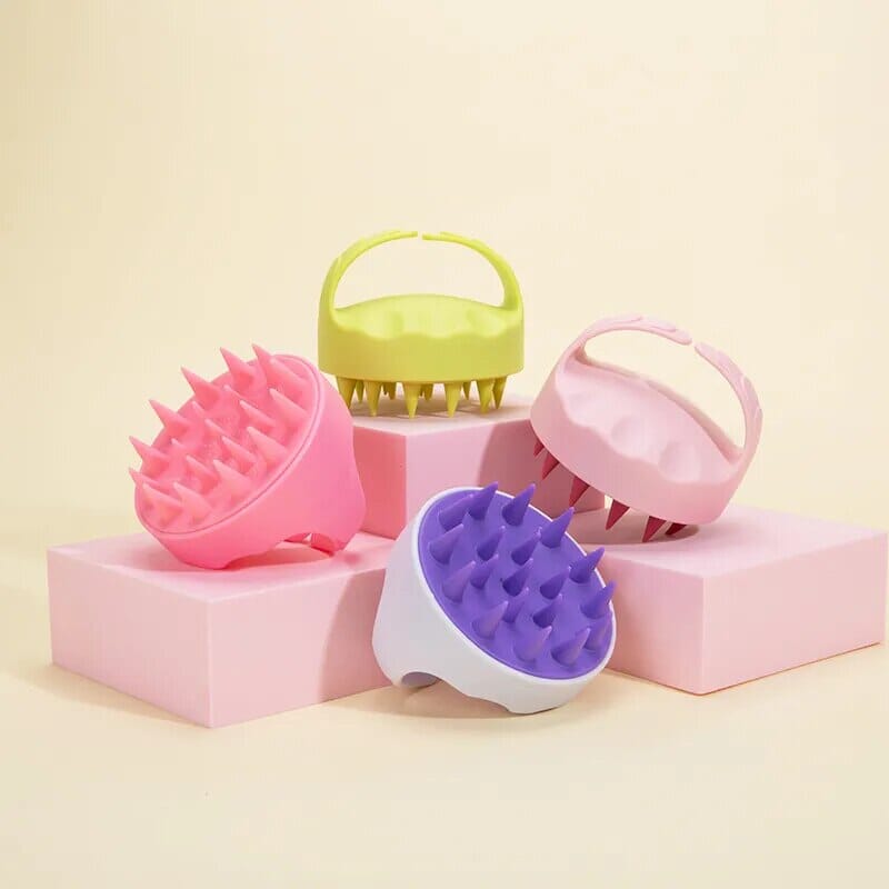 Shampoo Head Scalp Massage Brush Silicone Soft Skin Friendly Hair Washing Massager Comb SPA Massage Brush Beauty Hair Tool Salon Afro Barbie