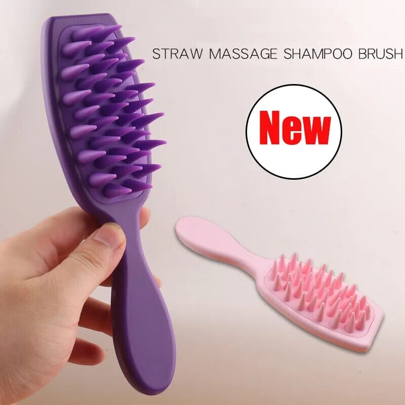 Extended Handle Soft Silicone Shampoo Scalp Hair Massager Hair Washing Comb Shower Brush Bath Spa Massage Brush Wholesale New Afro Barbie