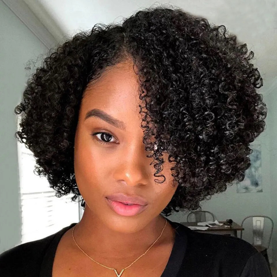 Brazilian Curly Human Hair Curly Wig Afro Barbie Shop