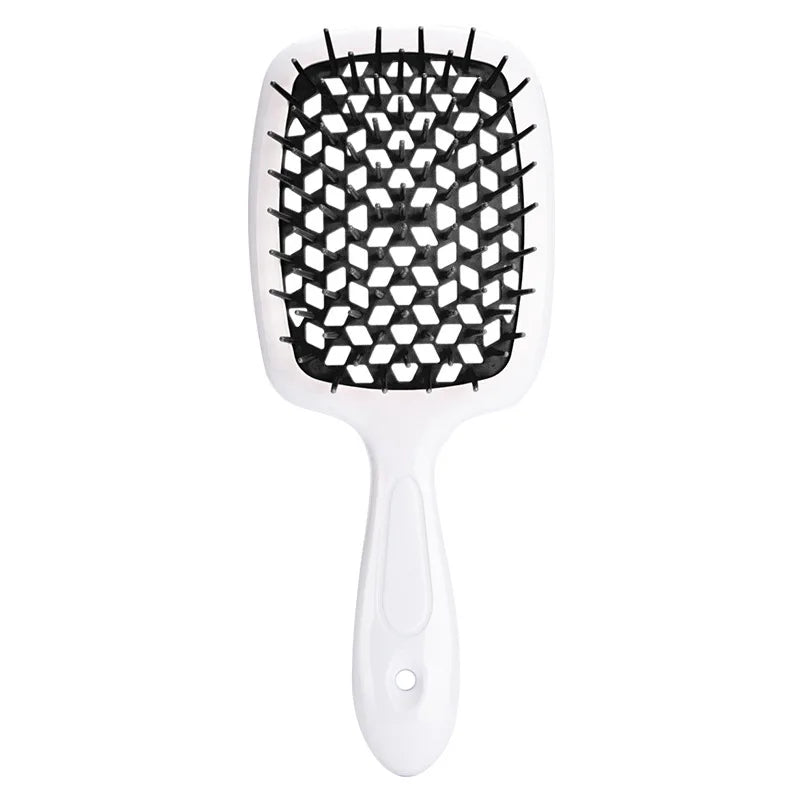 Janeke hair Comb Detangling Hair Brush Large Plate Massage Hollow Combs Out Hair Brushes Anti-Static Barber Salon Hair Styling Brush Afro Barbie