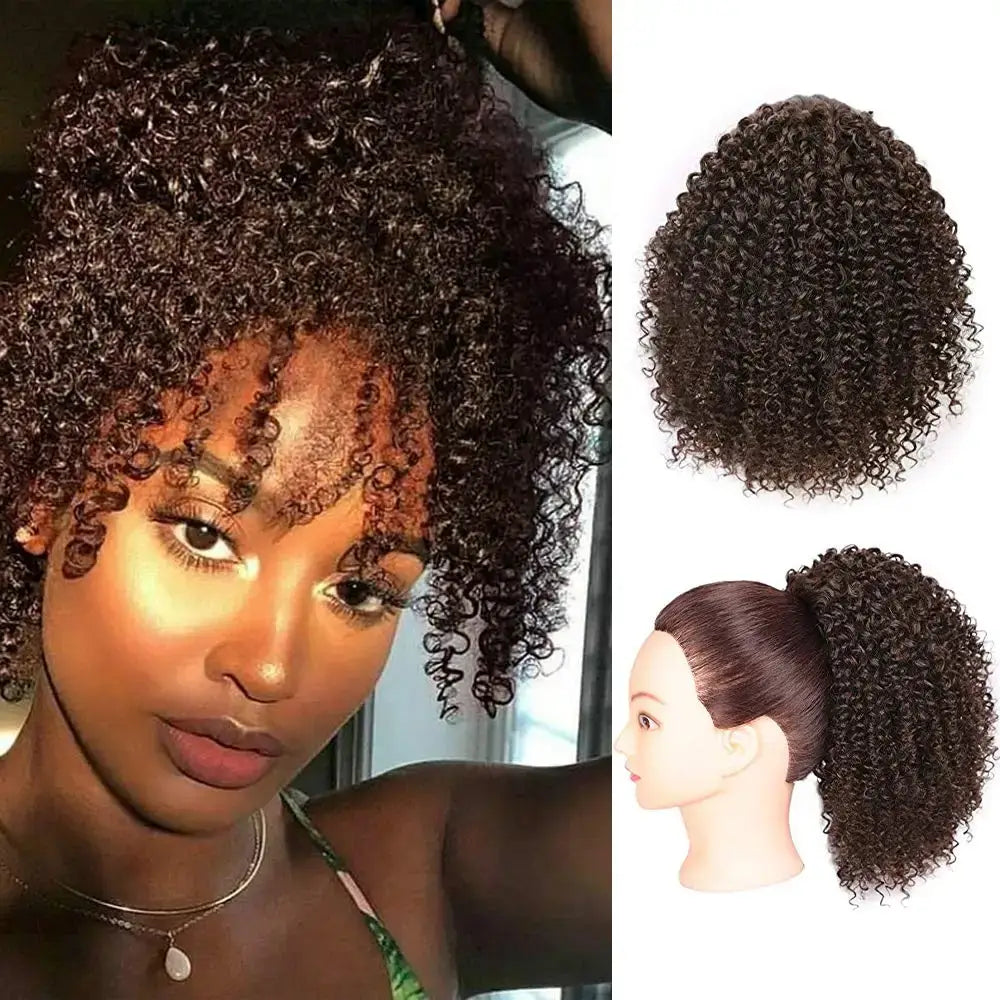 Synthetic Afro Drawstring Ponytail Afro Barbie