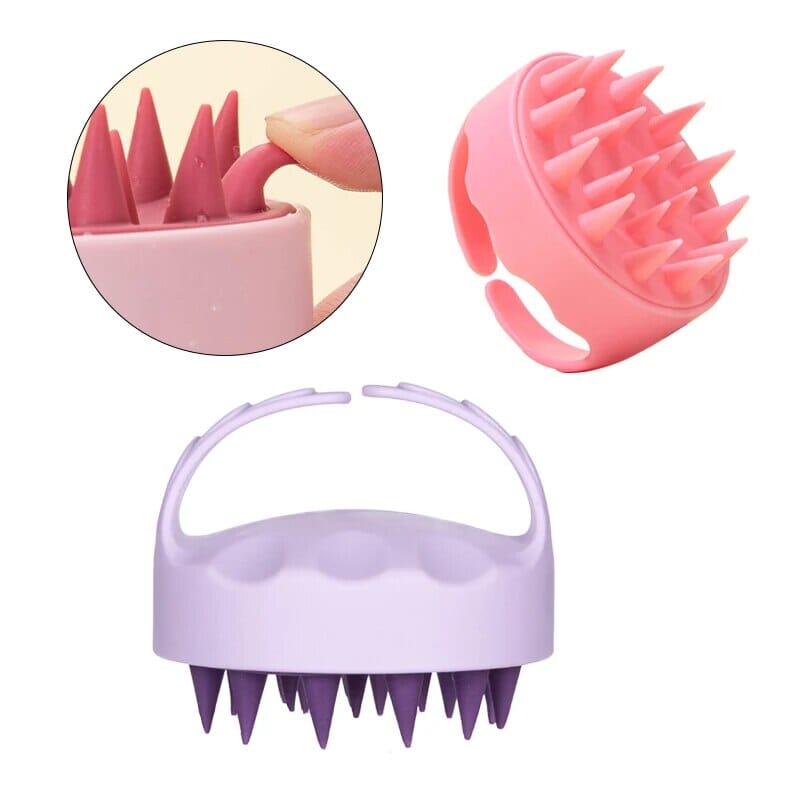 Shampoo Head Scalp Massage Brush Silicone Soft Skin Friendly Hair Washing Massager Comb SPA Massage Brush Beauty Hair Tool Salon Afro Barbie