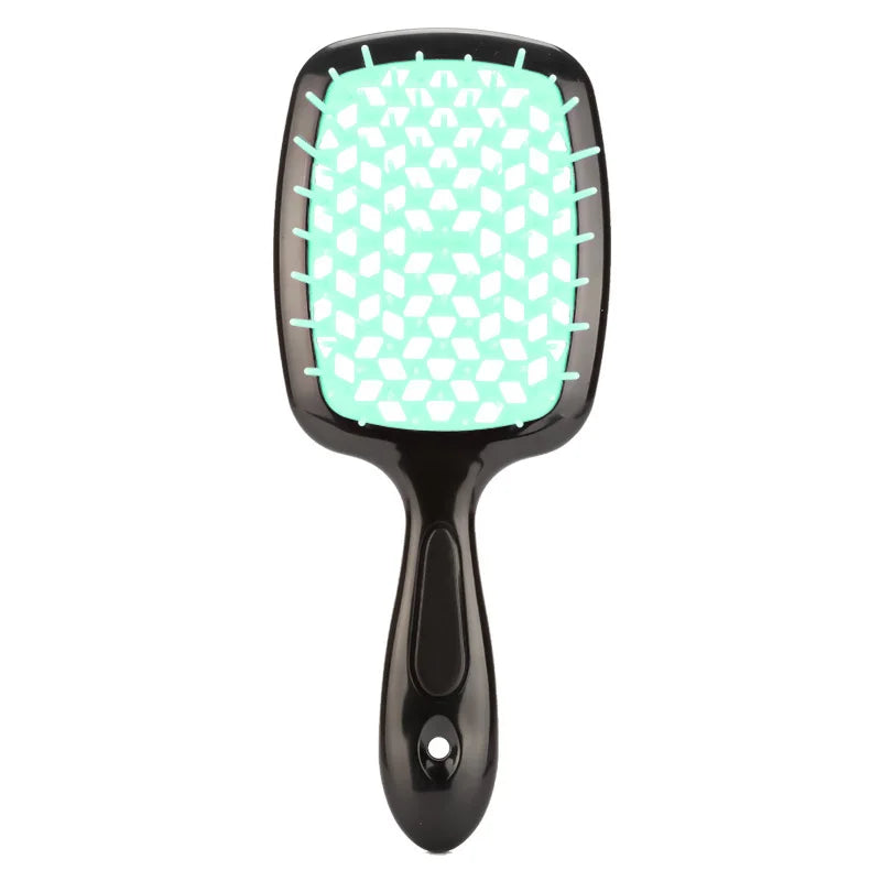 Janeke hair Comb Detangling Hair Brush Large Plate Massage Hollow Combs Out Hair Brushes Anti-Static Barber Salon Hair Styling Brush Afro Barbie