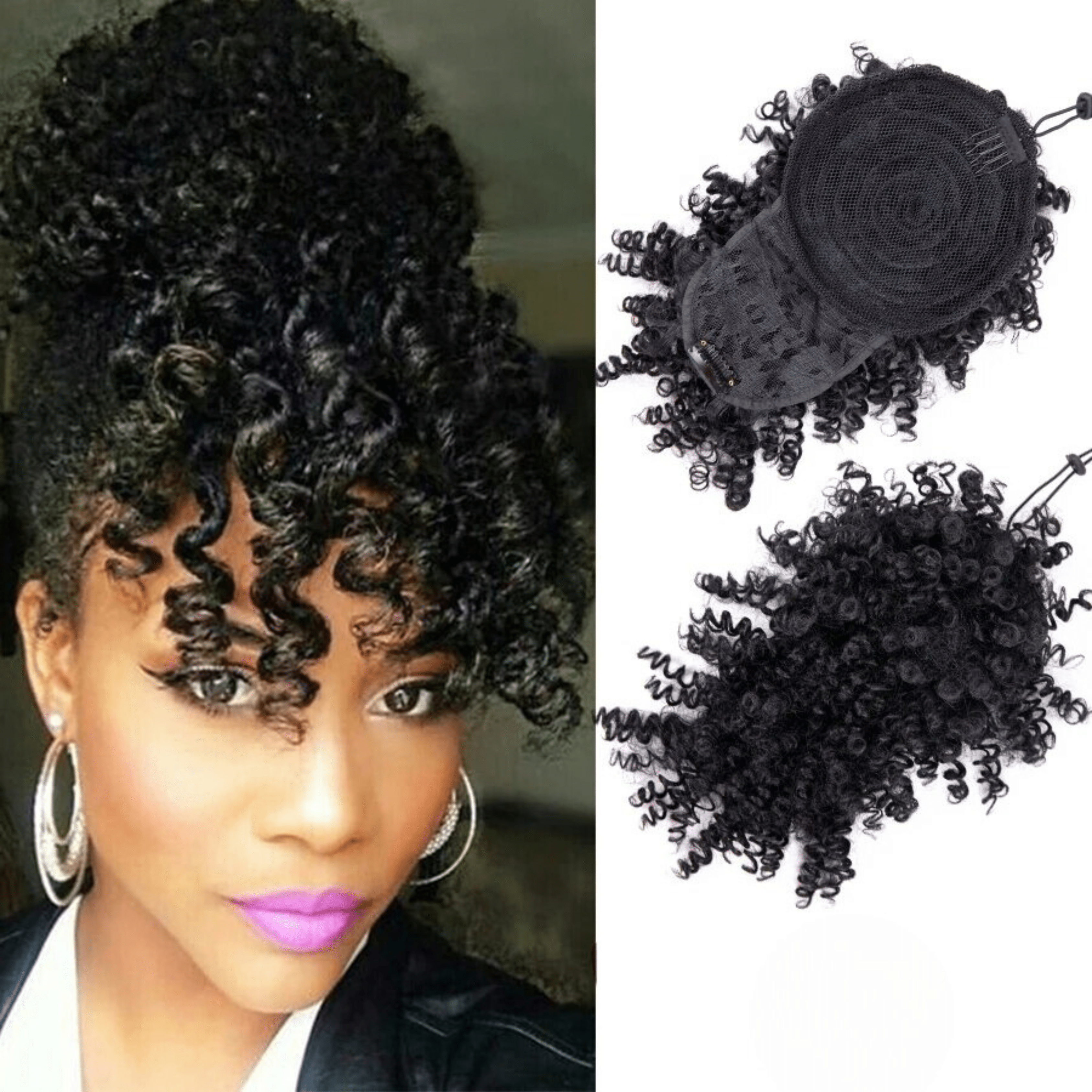 Synthetic Bangs Kinky Curly Hair Afro Wig Afro Barbie Shop Black 