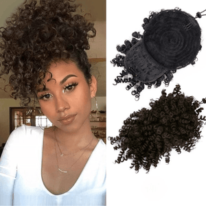 Synthetic Bangs Kinky Curly Hair Afro Wig Afro Barbie Shop Natural Black 