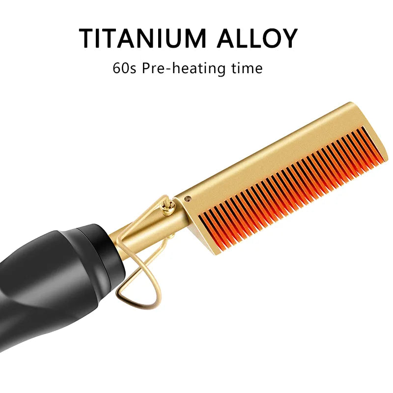 HeatFlex StyleMate - Electric Hot Heating Comb hair comb Afro Barbie Shop 