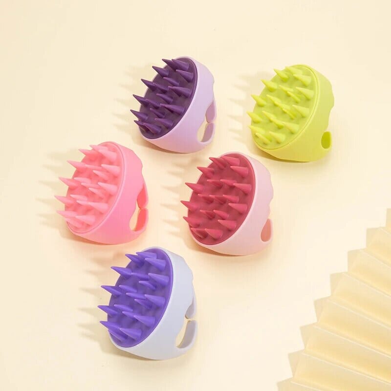 Shampoo Head Scalp Massage Brush Silicone Soft Skin Friendly Hair Washing Massager Comb SPA Massage Brush Beauty Hair Tool Salon Afro Barbie 