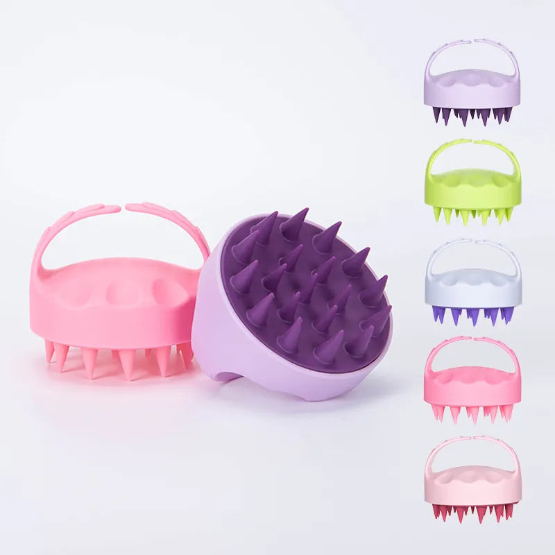 Shampoo Head Scalp Massage Brush Silicone Soft Skin Friendly Hair Washing Massager Comb SPA Massage Brush Beauty Hair Tool Salon Afro Barbie 