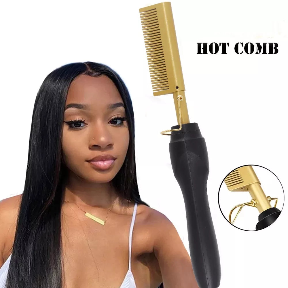 HeatFlex StyleMate - Electric Hot Heating Comb hair comb Afro Barbie Shop 