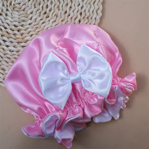 Satin Hair Protect Hat Baby Girls - Afro Barbie