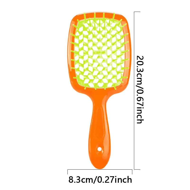 Janeke hair Comb Detangling Hair Brush Large Plate Massage Hollow Combs Out Hair Brushes Anti-Static Barber Salon Hair Styling Brush Afro Barbie 