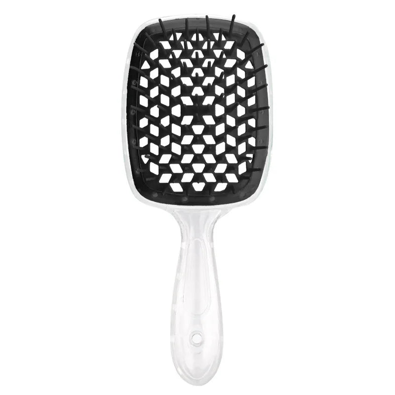 Janeke hair Comb Detangling Hair Brush Large Plate Massage Hollow Combs Out Hair Brushes Anti-Static Barber Salon Hair Styling Brush Afro Barbie 