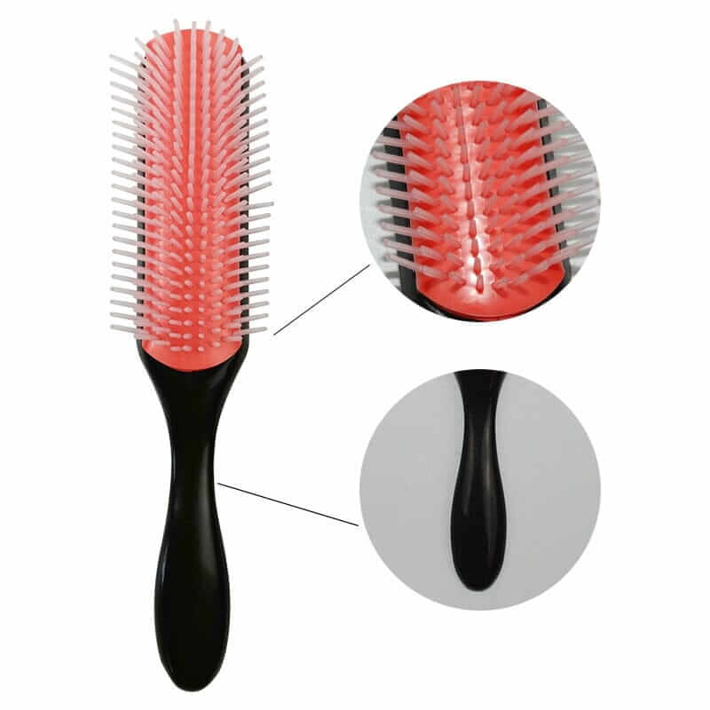 9-Rows Detangling Hair Brush Brush Afro Barbie 