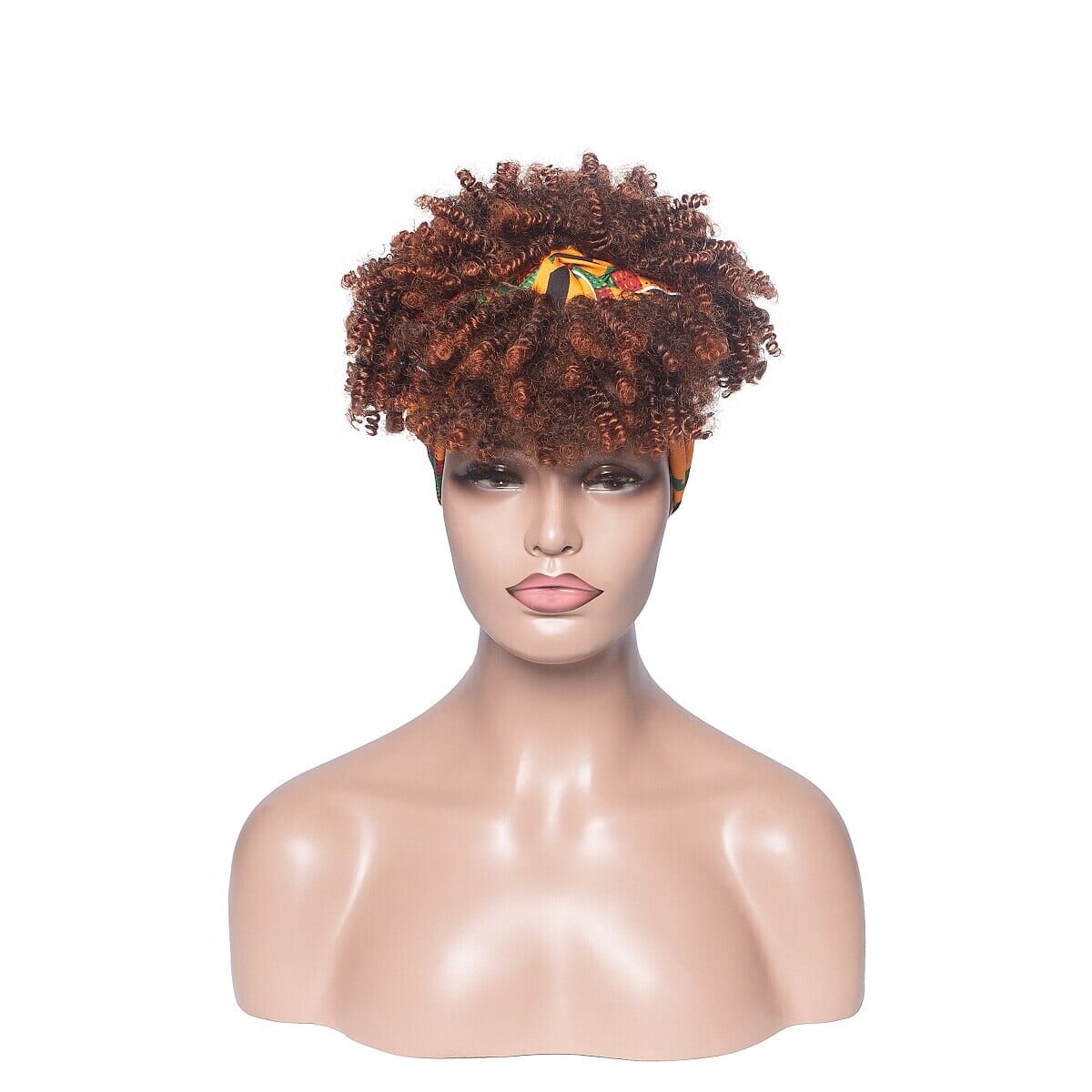  Short Kinky Curly Wig with Headband Afro Wig Afro Barbie