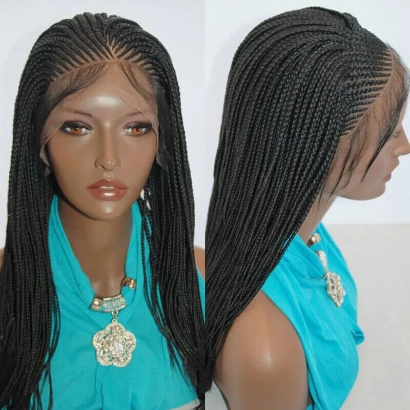 13x4 Deep Lace Braided Wig Synthetic Lace Front Wig Free Part Braid African With Baby Hair Braided Knotless Box Braided Wig Afro Barbie 