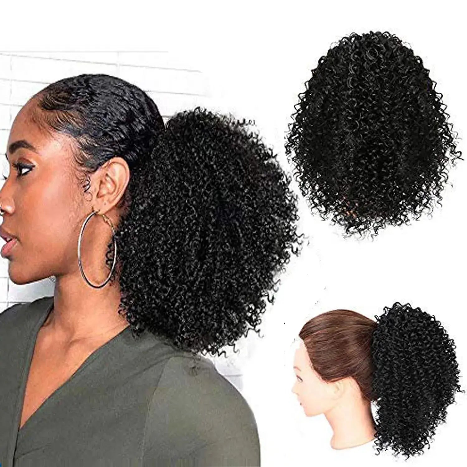 Synthetic Afro Drawstring Ponytail Afro Barbie 